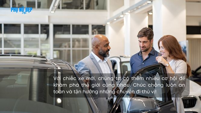 Lời chúc chồng mua xe mới ngọt ngào dễ thương