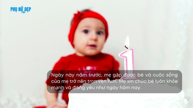 Stt chúc mừng sinh nhật con gái 1 tuổi dễ thương, cute