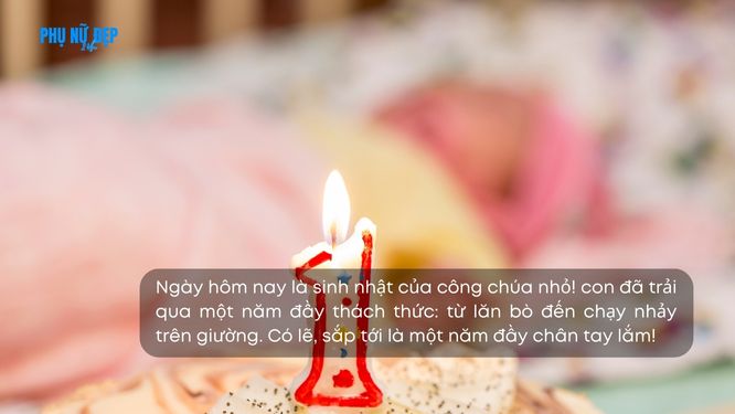 Stt chúc mừng sinh nhật con gái 1 tuổi hài hước