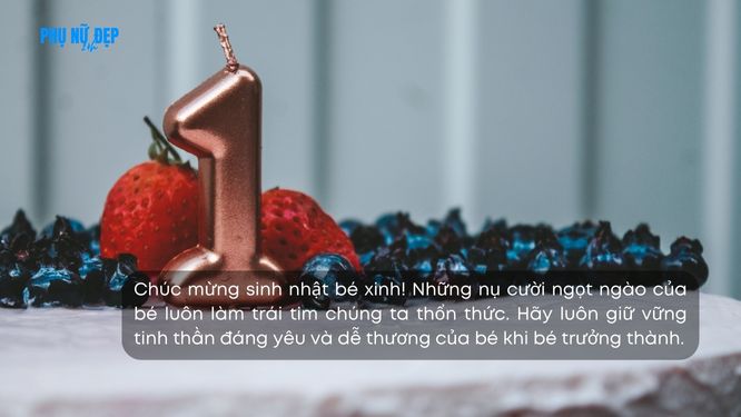 Stt chúc mừng sinh nhật con gái 1 tuổi mau ăn chóng lớn