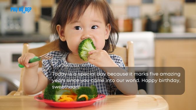 Lời chúc mừng sinh nhật con gái 5 tuổi bằng tiếng Anh