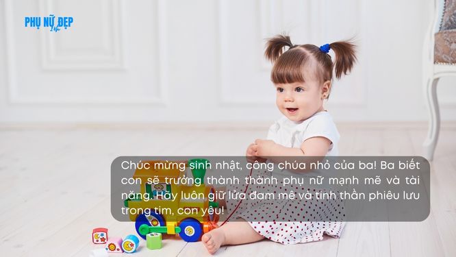Lời chúc mừng sinh nhật con gái 5 tuổi cho bố gà trống nuôi con
