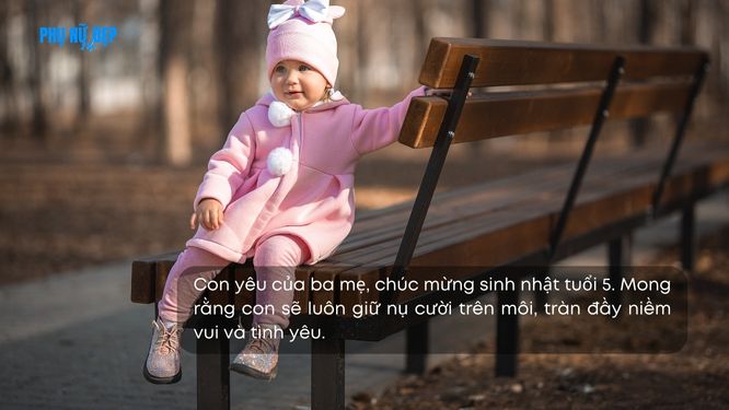 Lời chúc mừng sinh nhật con gái 5 tuổi ý nghĩa bố mẹ dành cho bé