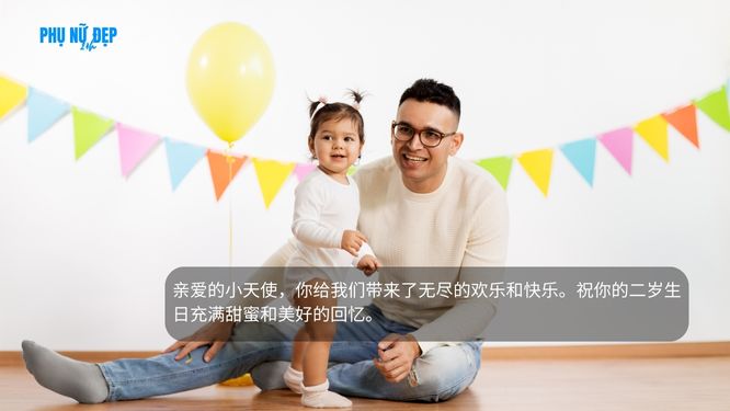 Stt chúc mừng sinh nhật con gái 2 tuổi bằng tiếng Trung