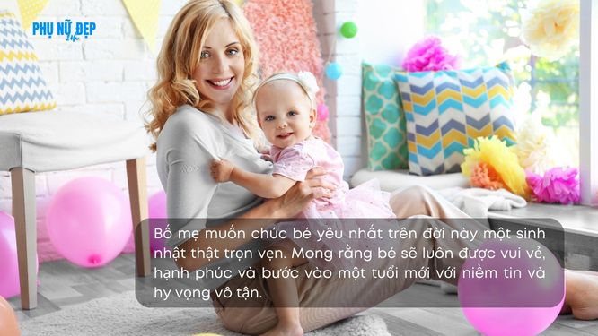 Stt chúc mừng sinh nhật con gái 2 tuổi hiếu thảo với bố mẹ