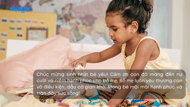 Stt chúc mừng sinh nhật con gái 3 tuổi hiếu thảo với bố mẹ
