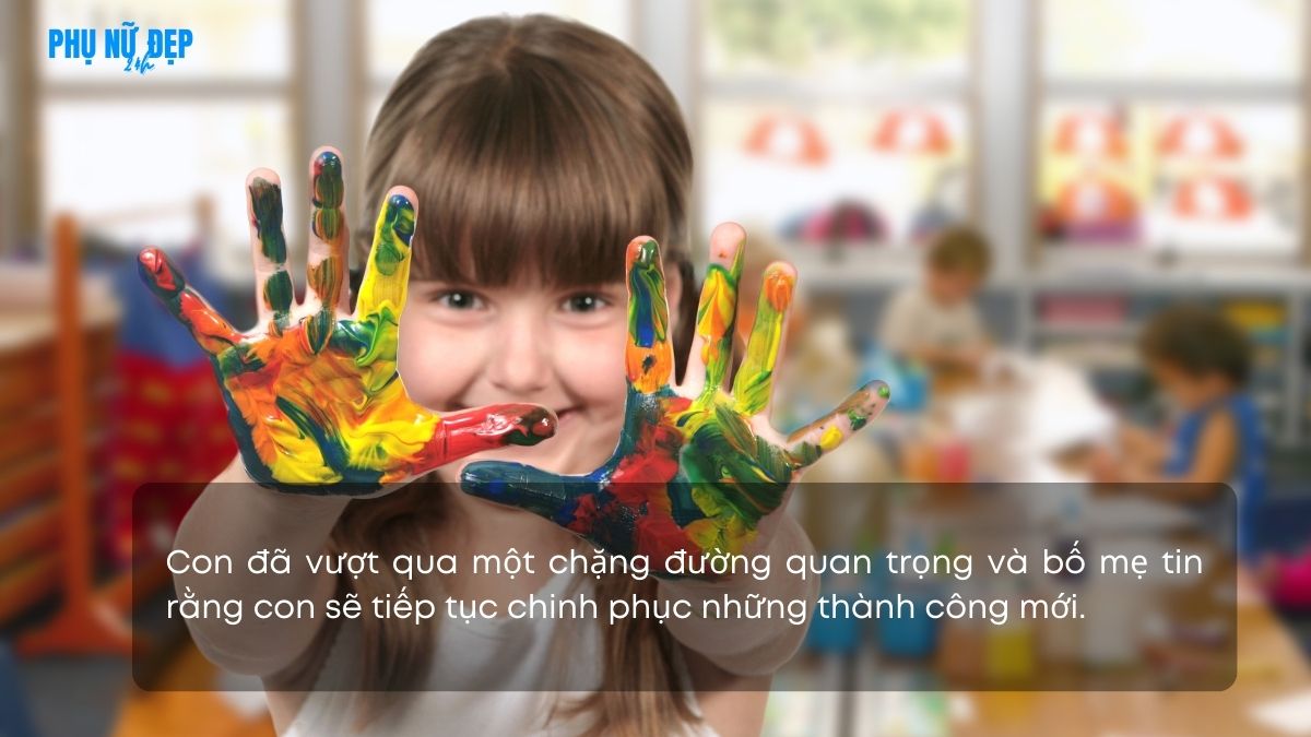 Stt con tốt nghiệp mầm non mừng bé đã trưởng thành hơn