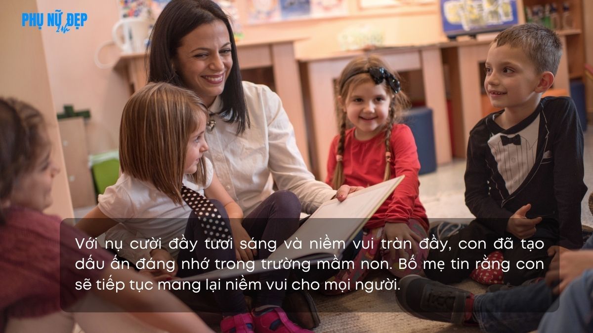 Stt con tốt nghiệp mầm non mừng bé sắp vào lớp 1