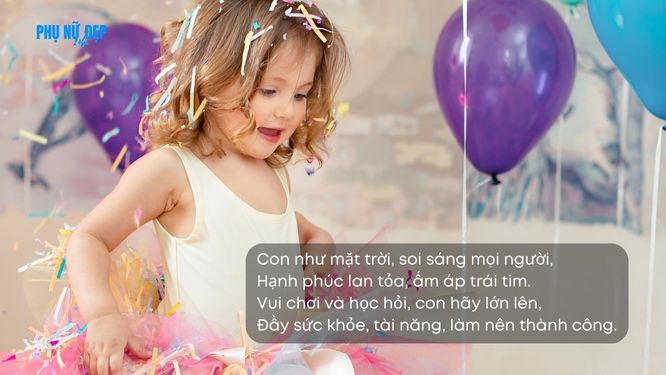 Thơ chúc mừng sinh nhật con gái 2 tuổi