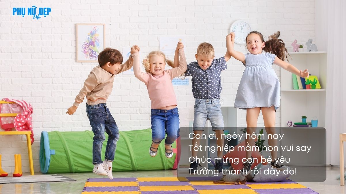 Thơ mừng con tốt nghiệp mầm non ý nghĩa, dễ thương