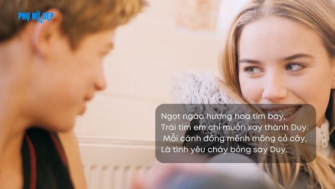 Thơ thả thính tên Duy ngọt ngào, dễ thương