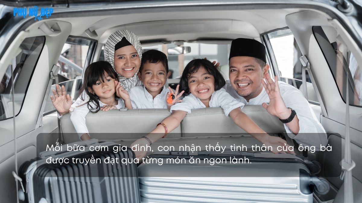 Stt đi chơi cùng các con, về quê thăm ông bà