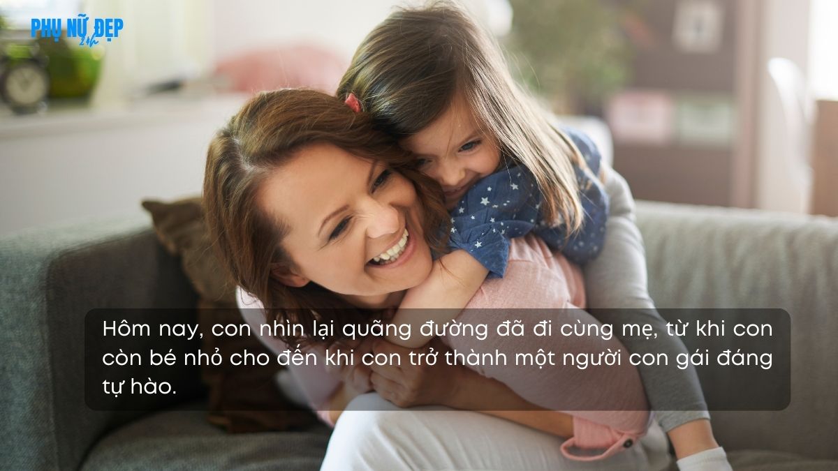 Stt mẹ và con gái - nay con đã trưởng thành