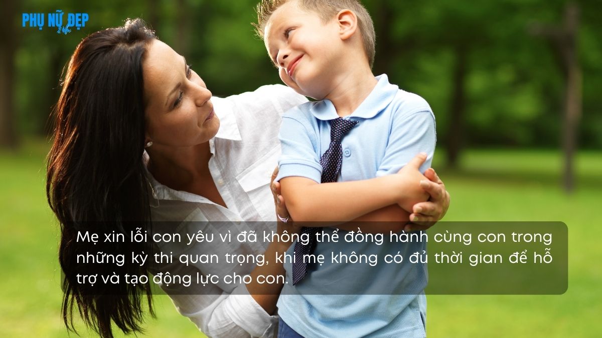 Stt mẹ xin lỗi con yêu vì đã để con phải chịu khổ cùng mẹ