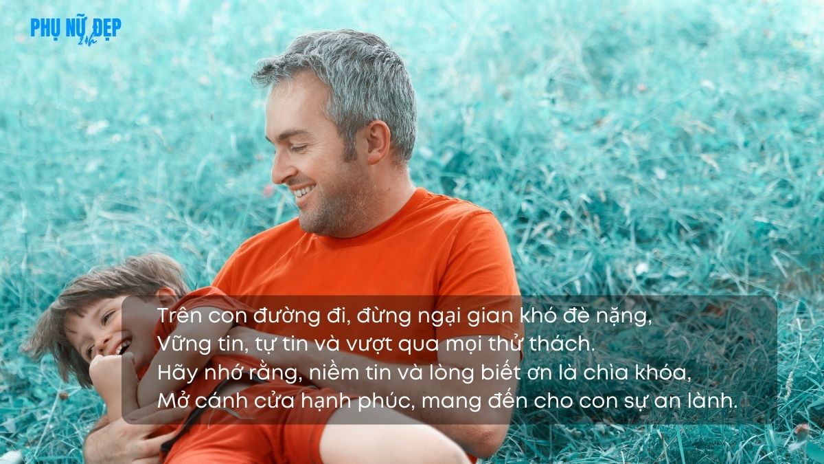 Thơ chúc con một đời an nhiên, hạnh phúc, may mắn
