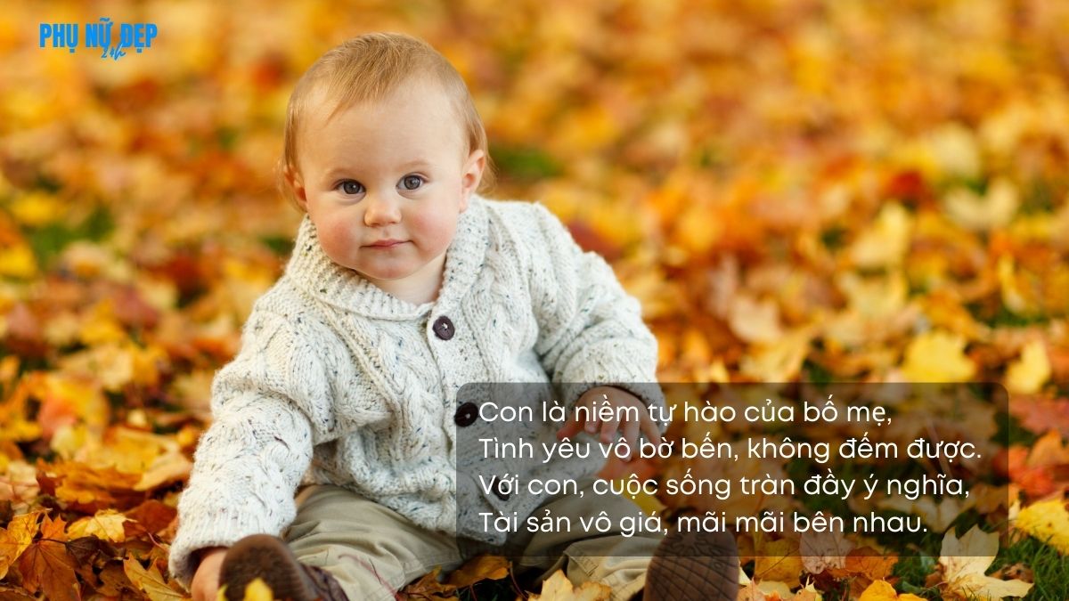 Thơ con cái là tài sản vô giá, tình yêu vô bờ bến của bố mẹ