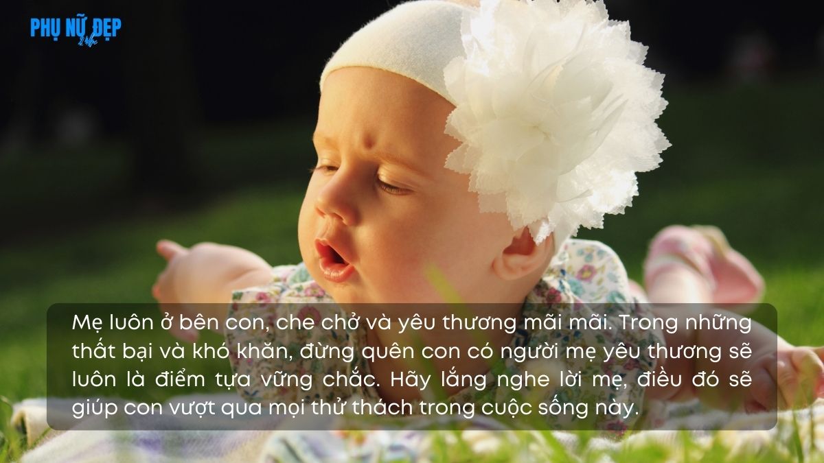 Lời chúc đầy tháng mẹ dành cho con gái, mong con luôn bình an, gặp nhiều may mắn