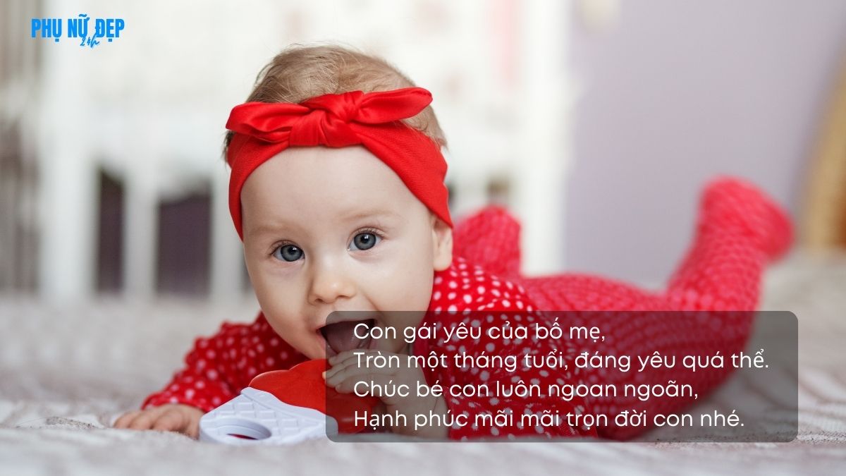 Thơ chúc mừng đầy tháng con gái