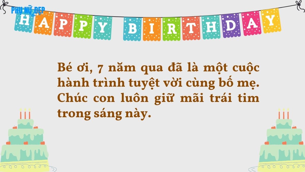 Stt chúc mừng sinh nhật con gái 7 tuổi luôn hồn nhiên, ngây thơ