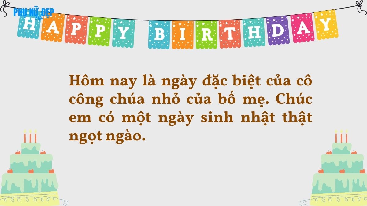 Lời chúc mừng sinh nhật con gái 7 tuổi khỏe mạnh, mau lớn