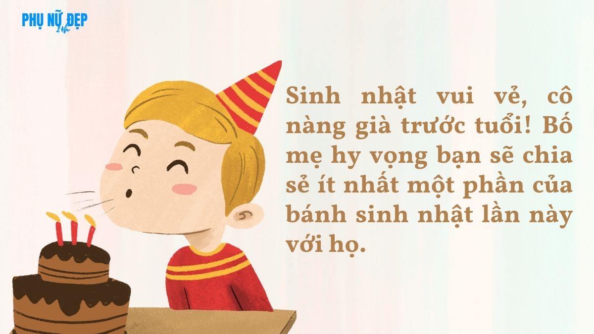 Stt chúc mừng sinh nhật con gái 9 tuổi hài hước, độc đáo