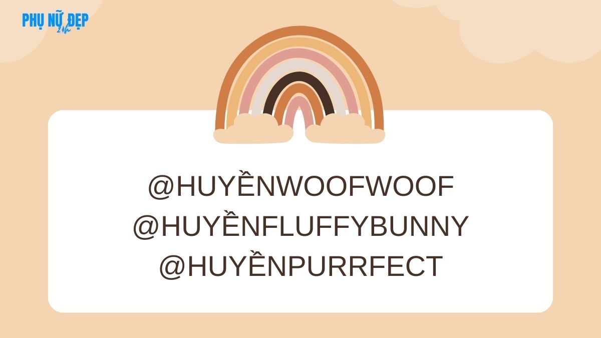 Tên Instagram hay cho tên Huyền theo tên các loại thú cưng