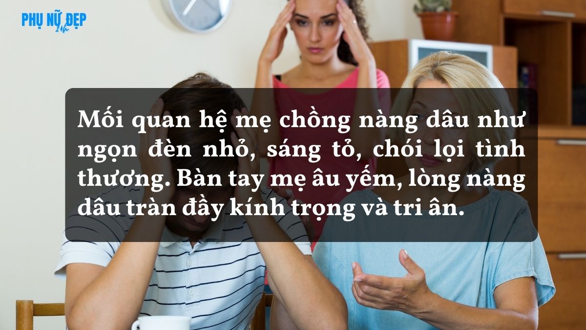 Stt mẹ chồng nàng dâu hòa thuận, yêu thương nhau