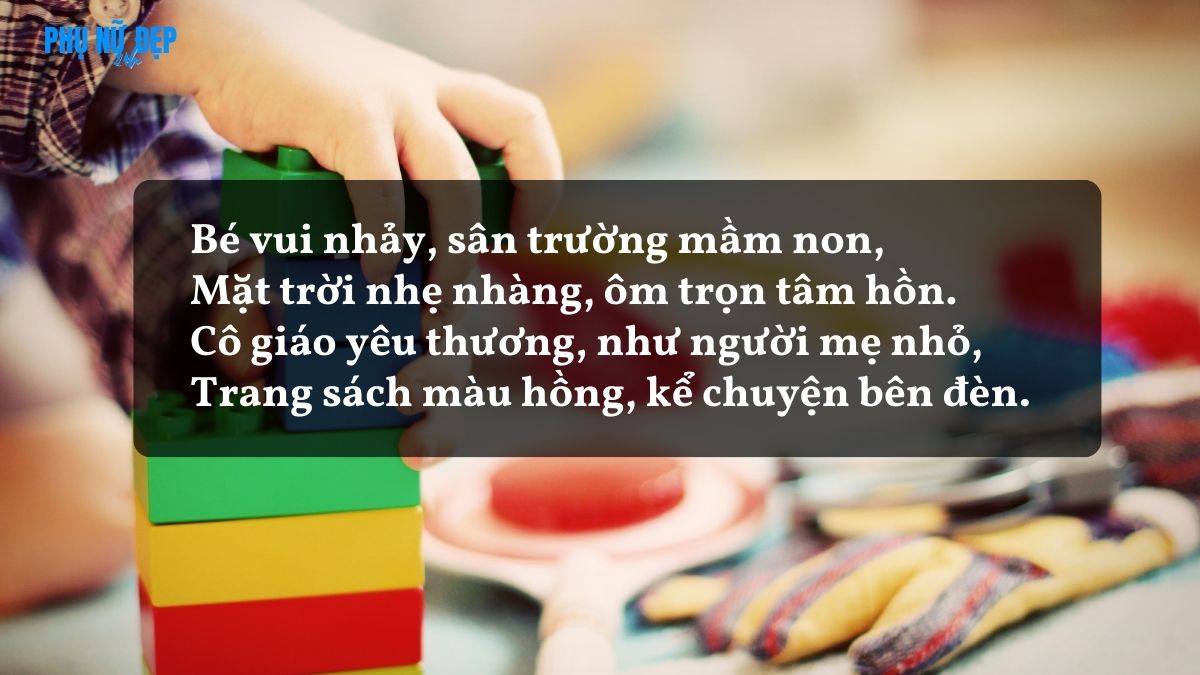 Thơ về trường mầm non hạnh phúc