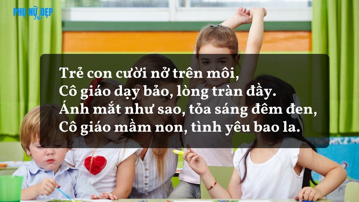Thơ về cô giáo mầm non ngắn